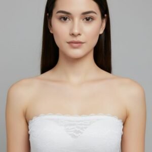 Strapless Lace Bandeau Bra – Padded & Wireless Comfort