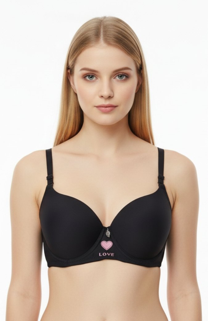 LOVE Collection Padded Wired Bra with Heart Charm
